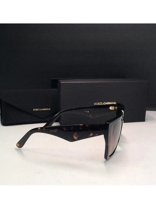 New Authentic DOLCE & GABBANA Women\'s Brown Square Sunglasses DG 4438 main image 5
